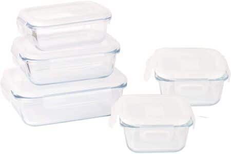 PEBBLY Сет от 5 бр. стъклени кутии за храна с различни размери - 320