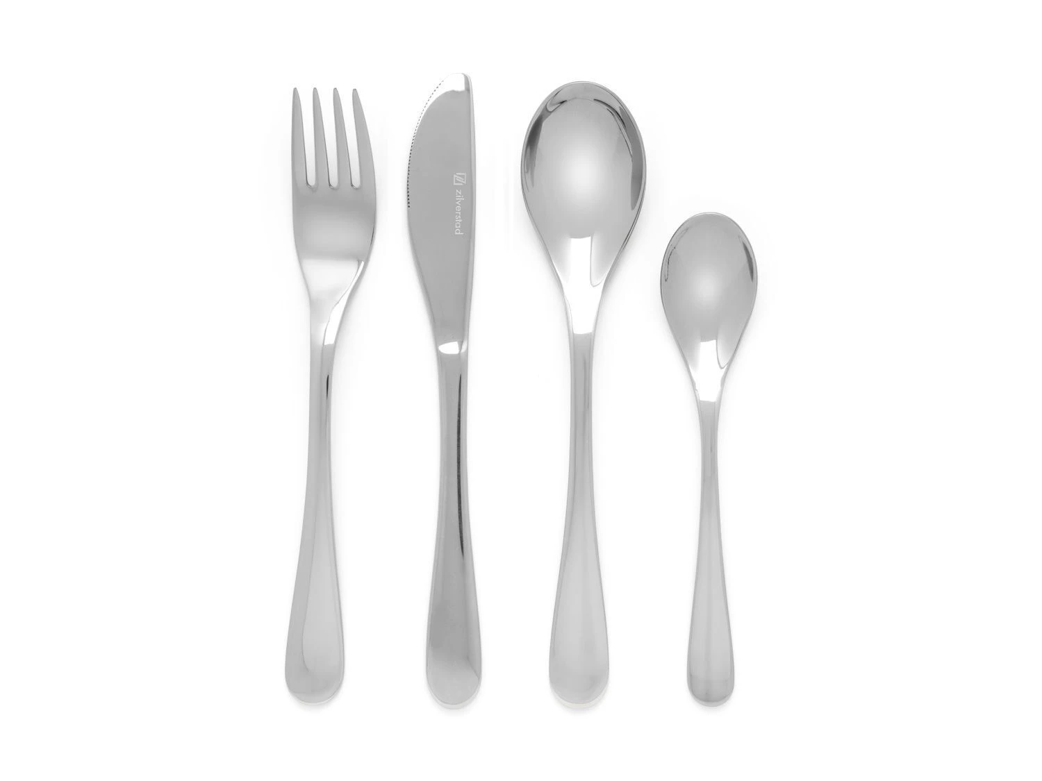 ZILVERSTAD Комплект детски прибори за хранене „PLAIN“ – 4 части