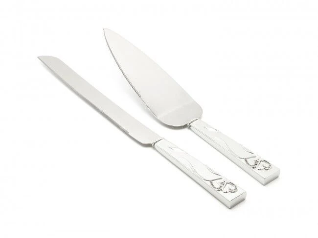 ZILVERSTAD Комплект прибори за сервиране на торта със сребърно покритие “Heart“ – 2 ч.