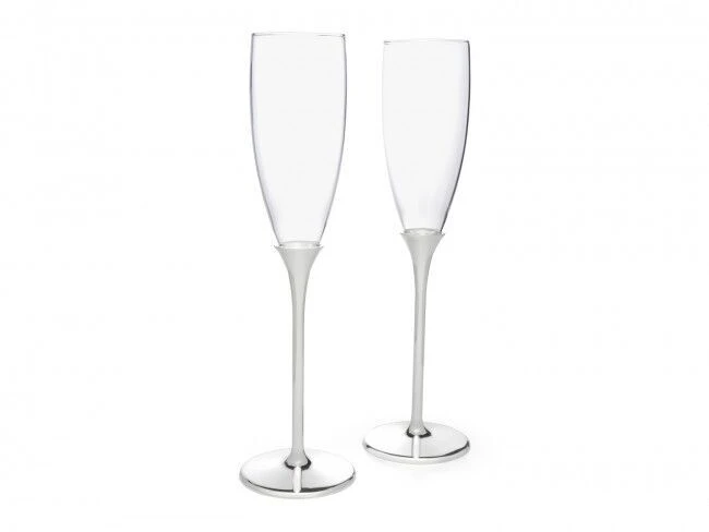 ZILVERSTAD Сет от 2 бр. чаши за шампанско със сребърно покритие “Smooth“