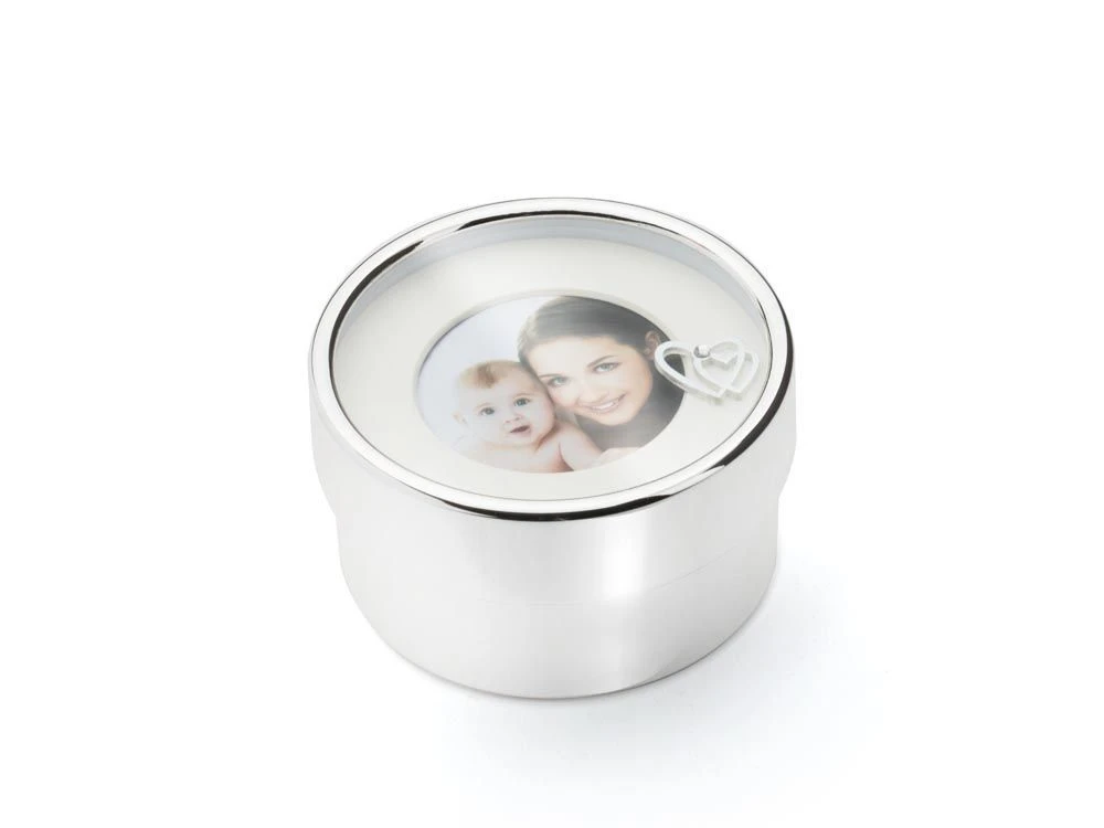 ZILVERSTAD Луксозна кутия със сребърно покритие и снимка „I LOVE YOU MOM“