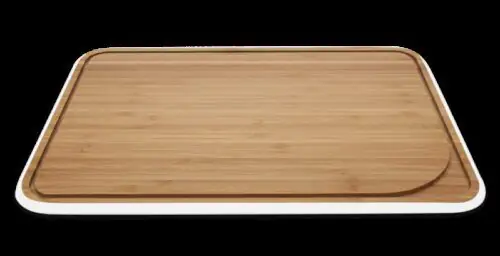 PEBBLY Бамбукова дъска за рязане размер M - 35х25 см - бял кант