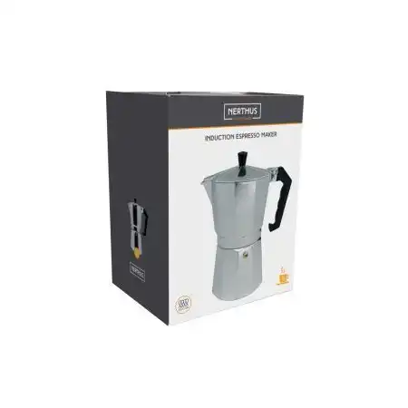 <p><strong>Nerthus Алуминиева индукционна кафеварка за 6 кафета</strong><br /><span>Размери: 16 х 9,5 х 17 см</span><br /><span>Вместимост: 0.270 л.</span><br /><span>Материал: Алуминий<br /></span><span>Подходяща за: газови, електрически, стъклокерамични и индукционни котлони</span><br /><span>Производител:</span><strong> Vin Bouquet, Испания </strong></p><br />Марка: Vin Bouquet <br />Модел: VB FIH 834<br />Доставка: 2-4 работни дни<br />Гаранция: 2 години