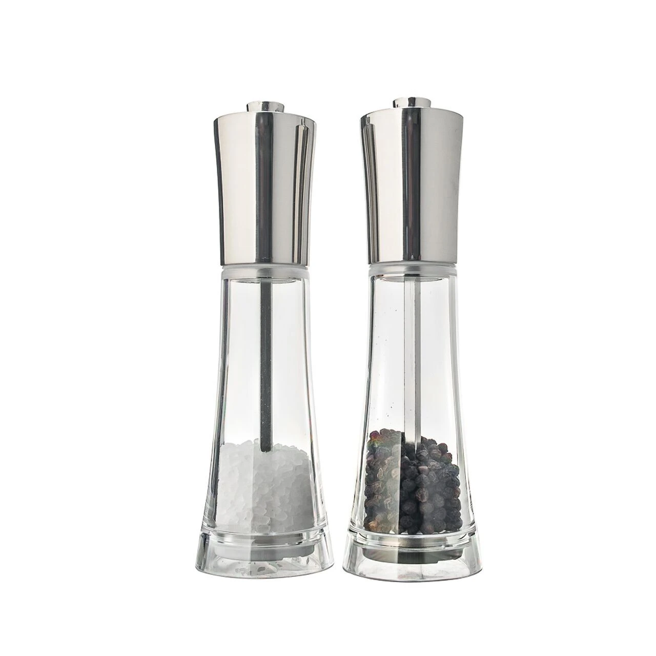 <p><span style="font-size: small;"><strong>COLE&MASON Комплект мелнички за сол и пипер &ldquo;EVERYDAY STYLE&ldquo; - 16,5 см.<br /></strong></span>&bull;&nbsp;<strong>Височина:</strong>&nbsp;16.5 см.<br />&bull;&nbsp;<strong>Материал:</strong>&nbsp;акрил, стомана, керамика<br />&bull;&nbsp;<strong>Цвят:</strong>&nbsp;хром<br /><strong>&bull; Механизъм на мелницата за сол:&nbsp;</strong>керамичен<br /><strong>&bull; Механизъм на мелницата за черен пипер:&nbsp;</strong>закалена въглеродна стомана<br /><span style="color: #ff0000;">&bull;&nbsp;</span><strong style="color: #ff0000;">Да не се мокри с вода!<br /></strong><span style="color: #ff0000;">&bull;</span>&nbsp;<strong><span style="color: #ff0000;">Не използвайте мелничките за различни от&nbsp;каменна сол и черен пипер&nbsp;продукти!!!&nbsp;</span></strong></p><p><span><strong>Производител: Cole&Mason / Англия</strong></span><br /><br /></p><br />Марка: COLE & MASON <br />Модел: Cole & Mason H 771780<br />Доставка: 2-4 работни дни<br />Гаранция: 2 години