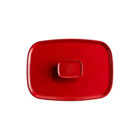 EMILE HENRY Керамичен правоъгълен капак за тави EH 9652 - цвят червен