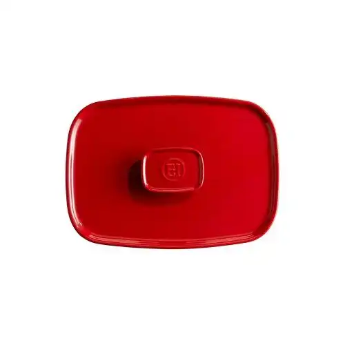 EMILE HENRY Керамичен правоъгълен капак за тави EH 9652 - цвят червен