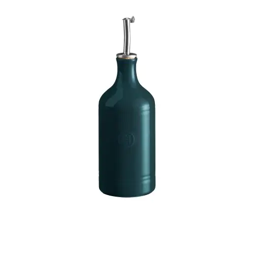 EMILE HENRY Керамична бутилка за олио с дозатор OIL CRUET - цвят тъмнозелен