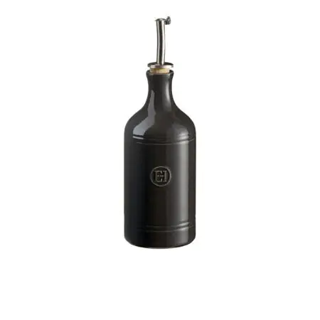 EMILE HENRY Керамична бутилка за олио с дозатор OIL CRUET - цвят черен