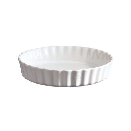 EMILE HENRY Керамична форма за тарт Ø 28 см "DEEP FLAN DISH"- цвят бял