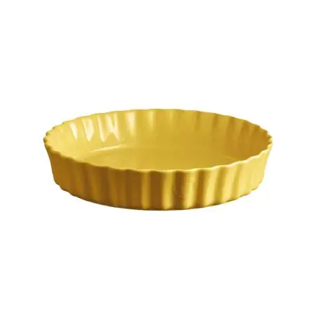 EMILE HENRY Керамична форма за тарт Ø 28 см "DEEP FLAN DISH"- цвят жълт