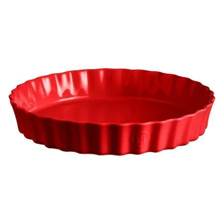 EMILE HENRY Керамична форма за тарт Ø 32 см "DEEP TART DISH"- цвят червен