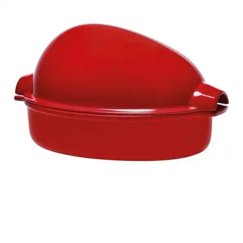 EMILE HENRY Керамична форма за печене "LARGE ROASTER" - 4 л / 42 х 28см - цвят червен