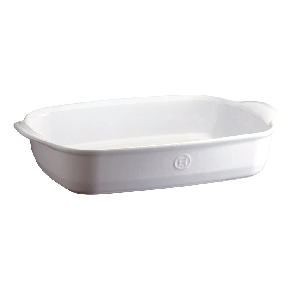EMILE HENRY Керамична тава „LARGE RECTANGULAR OVEN DISH“ – 42х28 см – цвят бял