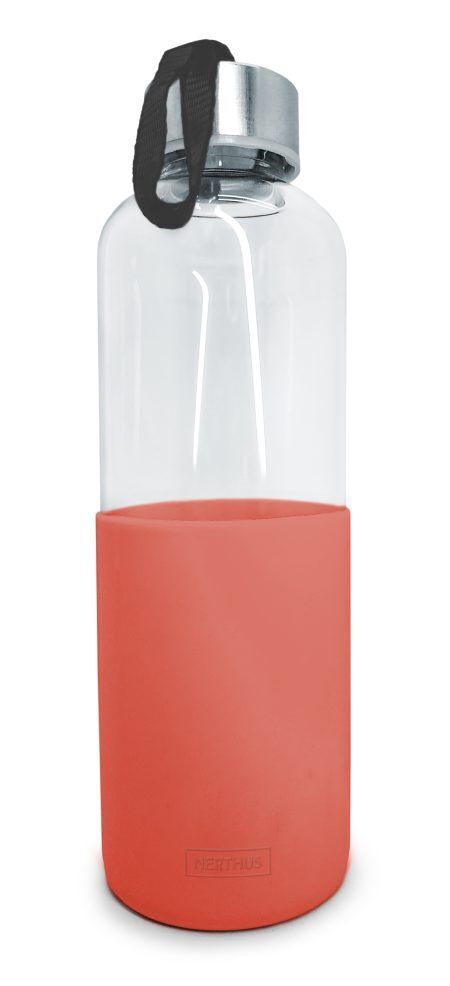 <br /><hr><br /><p><span style="font-size: small;"><strong>Стъклена бутилка за вода със силиконов протектор - 600 мл. - червена</strong></span></p>
<p><span>Размери на опаковката: 27 см/7 см/7 см.</span><br /><span>Тегло: 0,320 кг.</span><br /><span>Материал: Темперирано стъкло, силикон, стомана</span><br /><span>Капацитет: 0.600 л.</span><br /><span>Цвят: червен</span><br /><span>Производител: </span><strong>Vin Bouquet, Испания</strong><br /><br /></p><br />Марка: Vin Bouquet <br />Модел: VB FIH 405<br />Доставка: 2-4 работни дни<br />Гаранция: 2 години