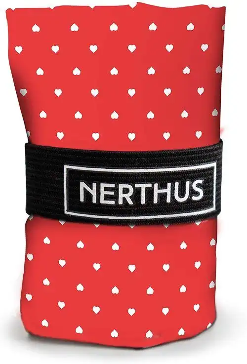 Nerthus Чанта за пазаруване "Сърчица" - червена