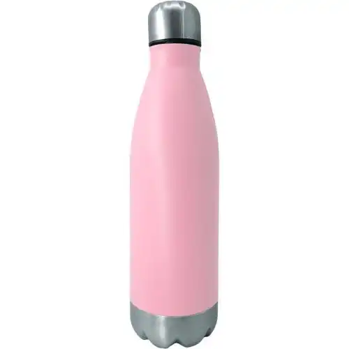 Nerthus Туристическа бутилка цвят розов/инокс - 750 мл.