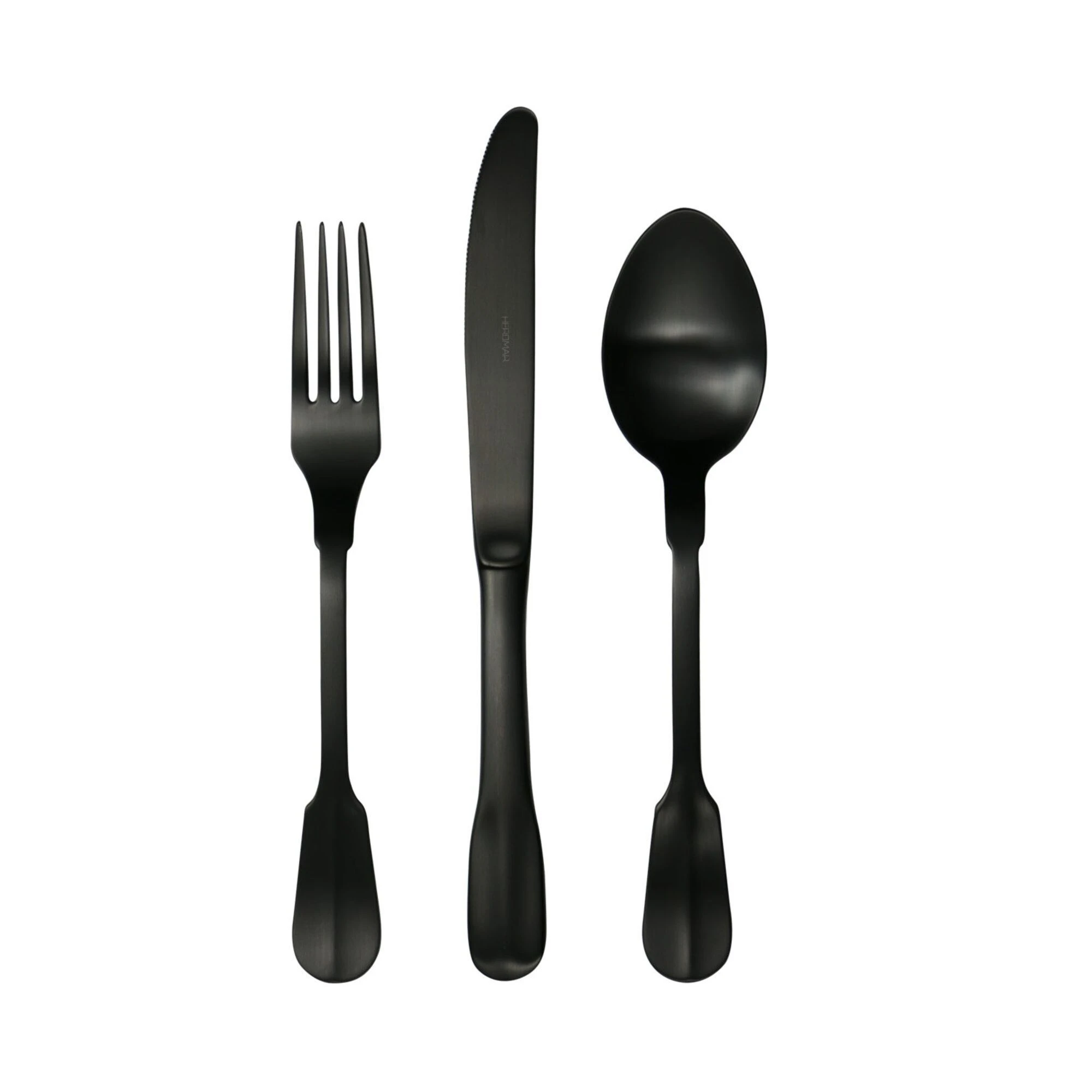 HERDMAR Комплект прибори за хранене “MADRID“ – 24 части – черен мат