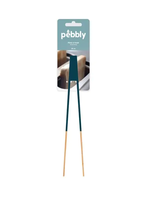 PEBBLY Бамбукова щипка 24 см - синя