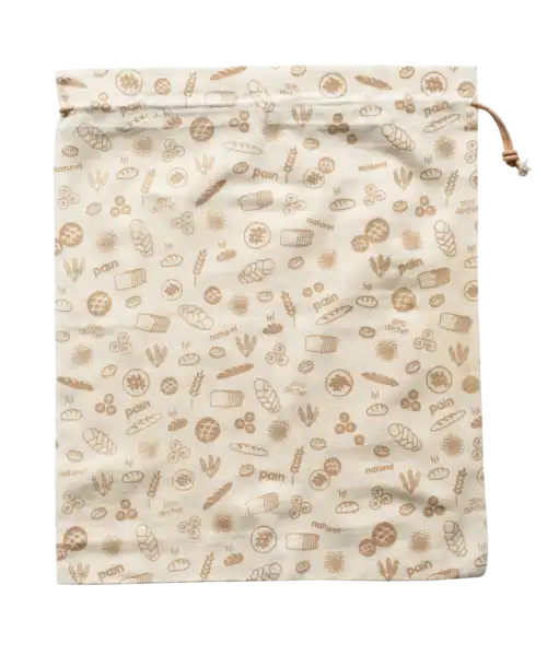 PEBBLY Многократна памучна торбичка за хляб  - 50 х 45 см.