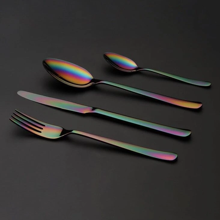 HERDMAR Комплект прибори за хранене “OSLO“- 36 части – Rainbow / дъга / – PVD покритие