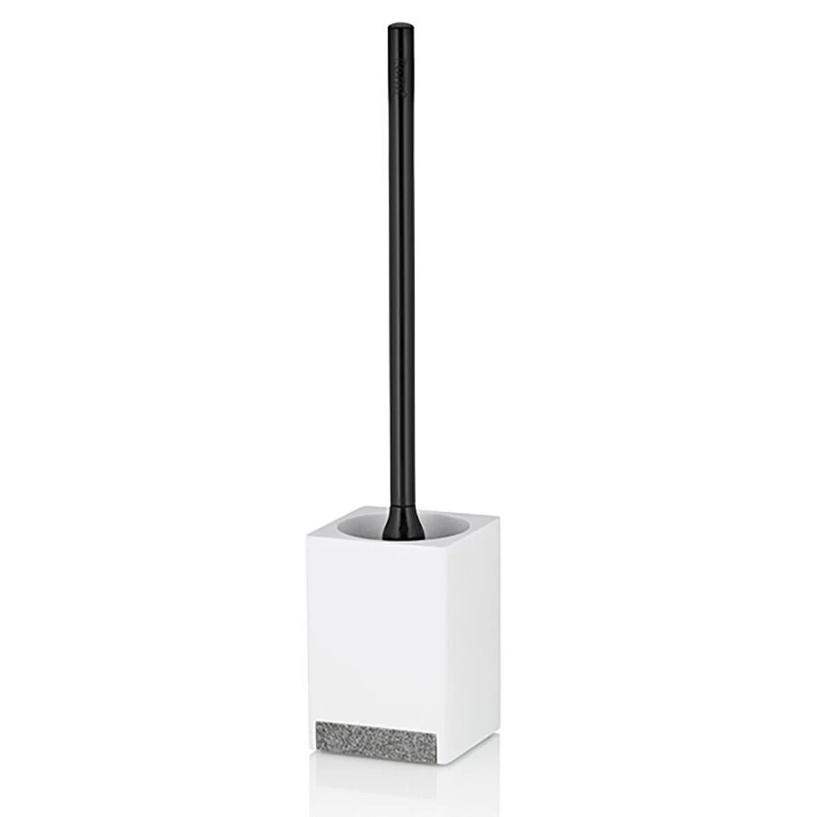 KELA Четка за тоалетна “Cube“ – бяла с елемент във вид на камък
