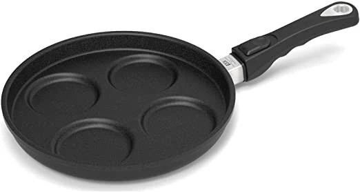 AMT Индукционен тиган за 4 бр. яйца на очи и палачинки - Ø 26 с мобилна дръжка