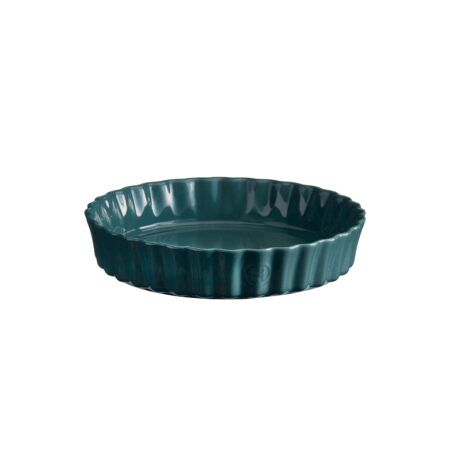 EMILE HENRY Керамична форма за тарт Ø 24 см "DEEP FLAN DISH"- цвят тъмнозелен