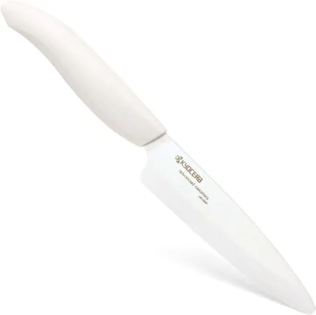 <p><strong><span style="font-size: small;">KYOCERA Керамичен нож серия GEN</span><br />• Бяло острие и бяла дръжка<br /></strong><strong>• Дължина на острието: </strong>11 см<br /><strong>• Материал острие:</strong> циркониева керамика<br /><strong>• Материал дръжка:</strong> пластмаса<br /><strong>• Изключително остър</strong><br /><strong>• Ергономична дръжка</strong><br /><strong>• Подходящ за рязане на плодове, зеленчуци, месо без кости<br />• Не използвайте за рязане на твърди или замразени храни</strong><br /><strong>• Подходящ за съдомиялна машина</strong><br /><strong>Производител: KYOCERA / Япония</strong></p><br />Марка: KYOCERA <br />Модел: Kyocera FK-110 WH-WH<br />Доставка: 2-4 работни дни<br />Гаранция: 2 години