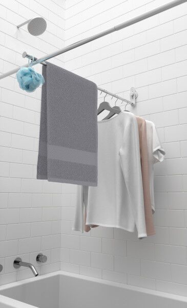 UMBRA Поставка за кърпи / простор за баня “SURE-LOCK“ - цвят хром