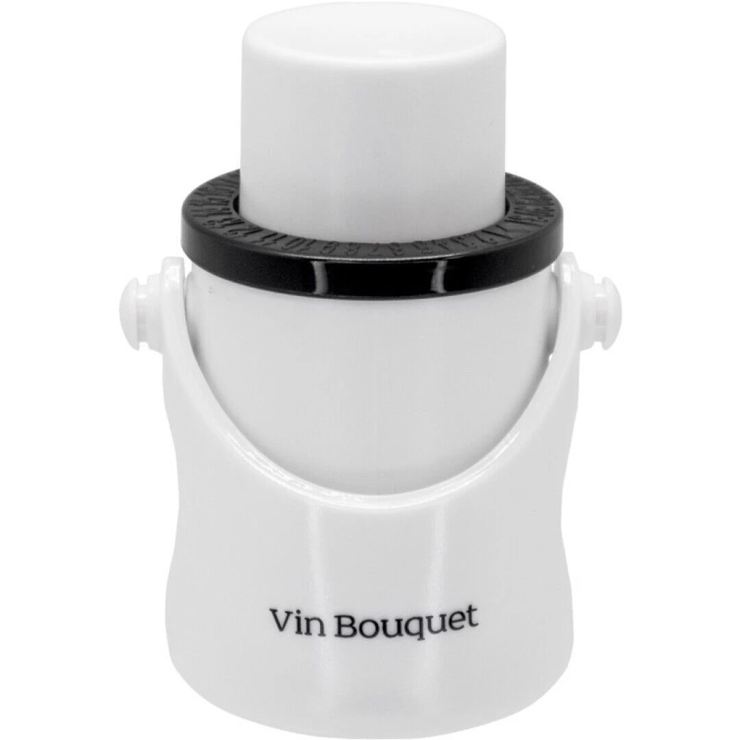 Vin Bouquet Тапа за шампанско с помпа - 2 IN 1 - бяла