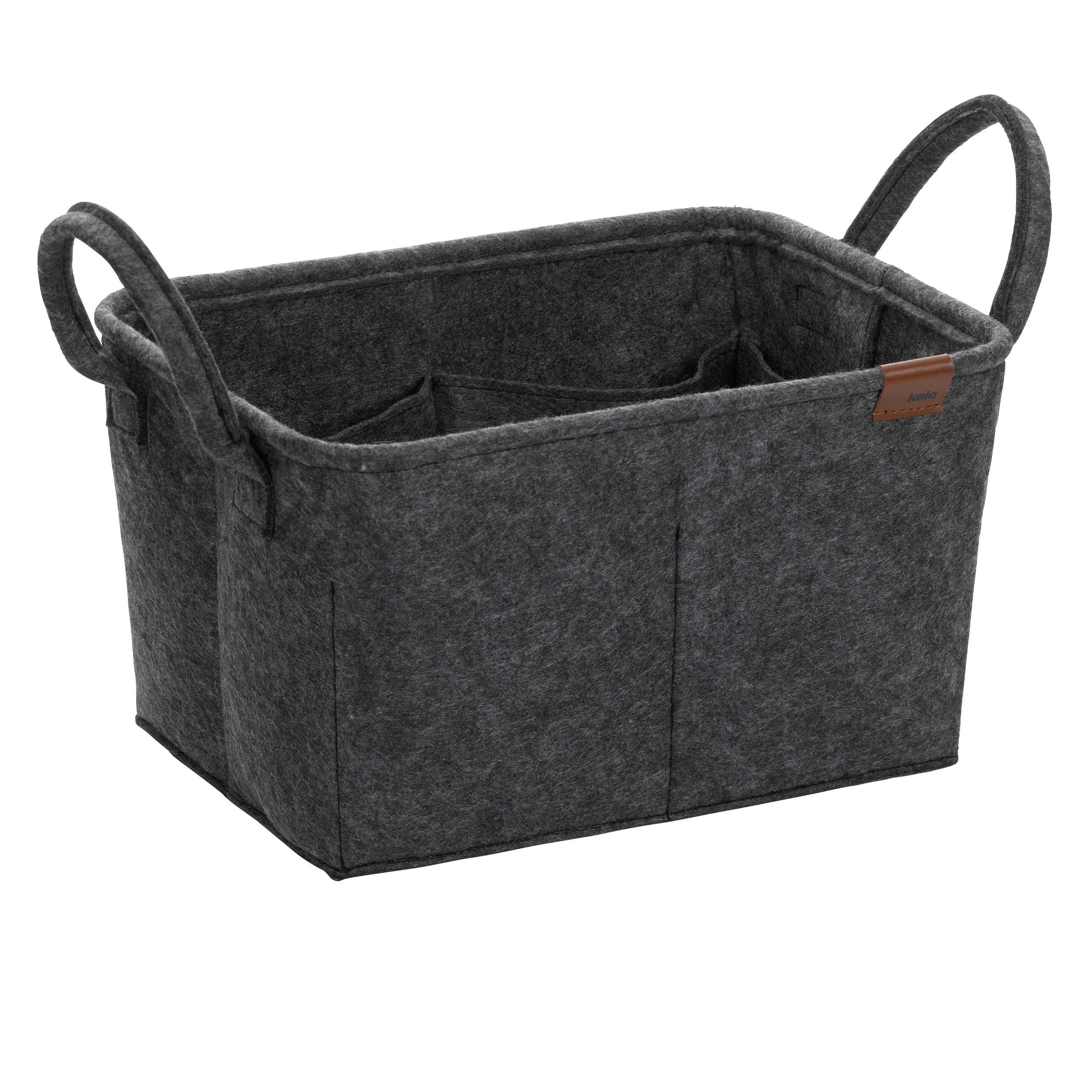 KELA Текстилна кошница - органайзер “Fay“ - тъмно сива
