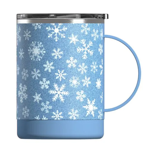 ASOBU Термочаша с керамично покритие “ULTIMATE“ - 360 мл - цвят син/снежинки