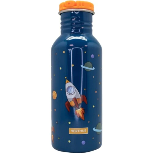 Nerthus Детска бутилка със сламка “КОСМОС“ - 500 мл.