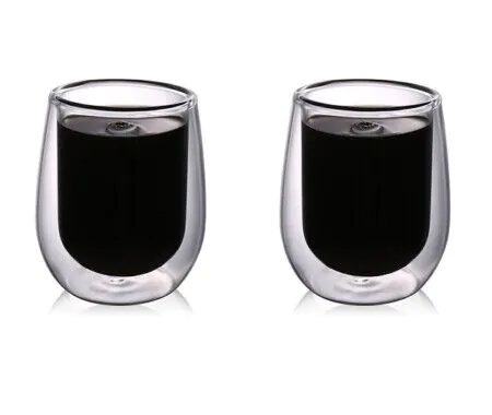 FAUBOURG Сет от 2 бр. двустенни стъклени чаши “LYON“ - 80 мл.