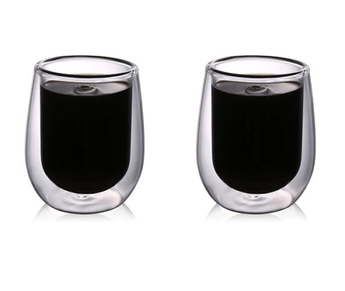 FAUBOURG Сет от 2 бр. двустенни стъклени чаши “LYON“ - 80 мл.