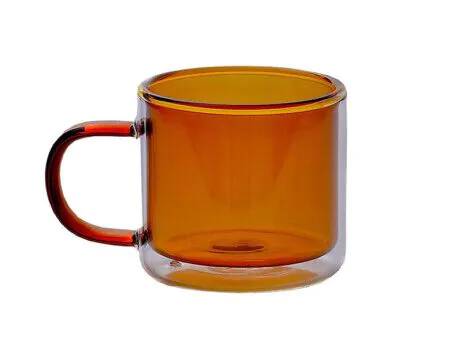 FAUBOURG Цветна двустенна стъклена чаша “LUXOR“ - 300 мл. - оранж