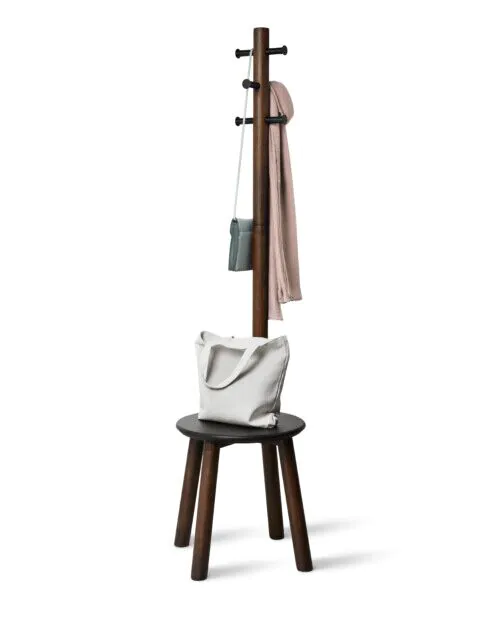 UMBRA Закачалка със стол “PILLAR STOOL“ - цвят орех