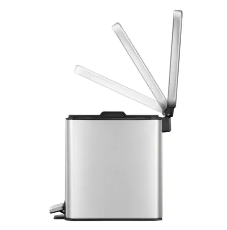 <p><strong>EKO EUROPE Кош за отпадъци с педал “STELLA SLIM“ - матиран - 6 л.</strong><br /><span><strong>• Материал:</strong> матирана неръждаема стомана</span><br /><span><strong>• Цвят:</strong> хром</span><br /><span><strong>• Вместимост:</strong> 6 литра</span><br /><span><strong>• Размери:</strong> 29,6 х 16,5 х 32.3 см</span><br /><strong>• Вътрешна пластмасова кофа</strong><br /><strong>• Покритие срещу пръстови отпечатъци</strong><br /><strong>• Безшумно и плавно отваряне и затваряне на капака</strong><br /><strong>• Функция за заключване на капака в отворена позиция, за лесно почистване или смяна на торбата</strong><br /><strong>• Фиксатор за найлонов чувал / торба</strong><br /><strong>Производител: EKO EUROPE / Холандия</strong></p><br />Марка: EKO-EUROPE <br />Модел: EKO 938006 - Matt s/s<br />Доставка: 2-4 работни дни<br />Гаранция: 2 години