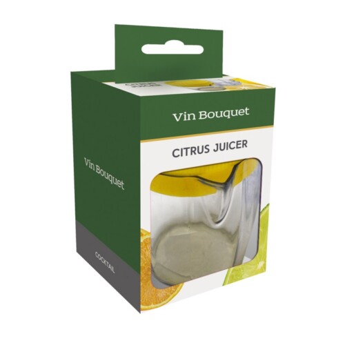 <p><strong><strong>Vin Bouquet </strong>Сокоизтисквачка за цитруси<br />• Размери на опаковката:</strong> 8 x 10,4 см.<br /><strong>• Тегло: </strong>0,092 кг.<br /><strong>• Материал: </strong>Пластмаса<br /><strong>Производител: Vin Bouquet, Испания </strong></p><br />Марка: Vin Bouquet <br />Модел: VB FIK 200<br />Доставка: 2-4 работни дни<br />Гаранция: 2 години