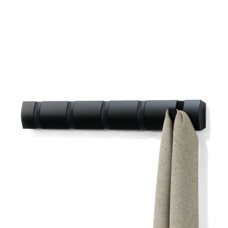 UMBRA Закачалка за стена с 5бр. закачалки “FLIP“ - цвят черен