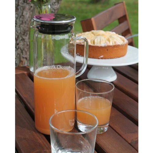 <p><strong>KELA Стъклена кана “Pitcher“ - 1,6 л.</strong><br /><strong>• Материал: </strong><span>боросиликатно стъкло, неръждаема стомана</span><br /><strong>• Рамери: </strong><span>Ø 9,5 х 28,5 см.</span><br /><strong>• Вместимост</strong><span>: 1,6 л.</span><br /><strong>Производител: KELA / Германия</strong></p><br />Марка: KELA <br />Модел: KELA 11398<br />Доставка: 2-4 работни дни<br />Гаранция: 2 години