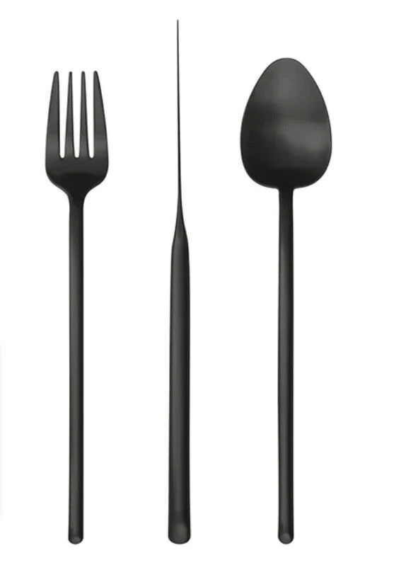 HERDMAR Прибори за хранене “STICK“- 24 части - черен мат