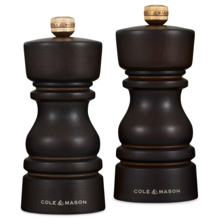 COLE & MASON Комплект мелнички за сол и пипер “LONDON“ - 13 см. - цвят тъмен шоколад