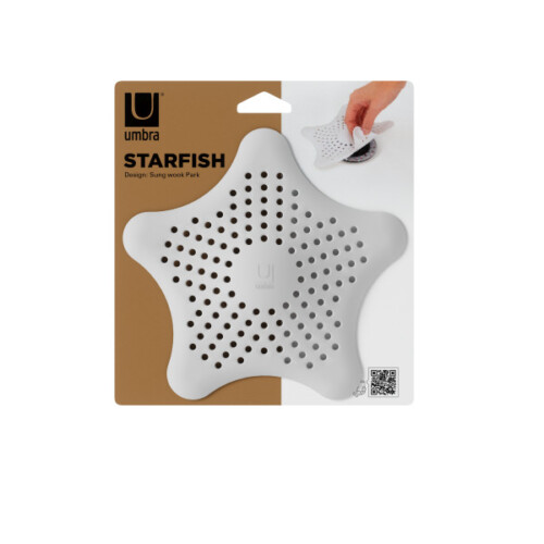 <p><span style="font-size: small;"><strong>UMBRA Аксесоар за сифон, за събиране на косми “STARFISH“ <br />• </strong></span><strong>Цвят:</strong> бял<br /><strong>• Закрепване чрез вендузи</strong><br /><strong>• Подходящ за стандартни сифони</strong><br />• <strong>Размер:</strong> 15 x 15 x 1cм<br /><strong>• Тегло:</strong> 0,03 кг<br />• <strong>Материал:</strong> силикон<br />• <strong>Размер на опаковката: </strong>18 х 16 х 2 см<br /><strong>Производител: UMBRA / Канада</strong><br /> <em><strong>DESIGN: SUNG WOOK PARK</strong></em></p><br />Марка: Umbra HK Limited <br />Модел: UMBRA 023014-660<br />Доставка: 2-4 работни дни<br />Гаранция: 2 години