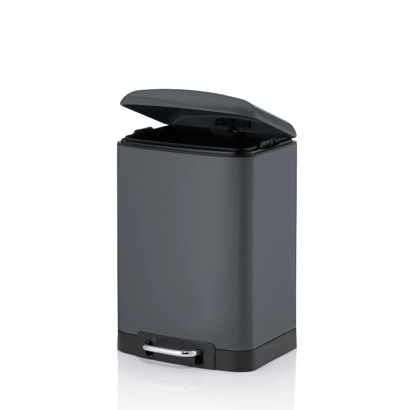KELA Кош за отпадъци с педал “Davino“ - тъмно сив - 12 л.