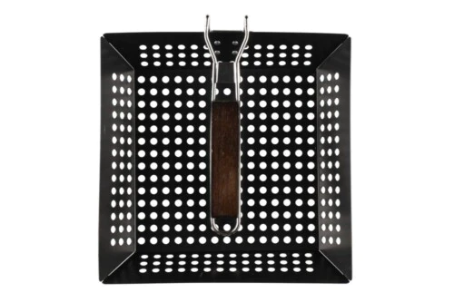 <p><strong>MUSTANG Перфориран BBQ тиган за зеленчуци - 30х30 см.</strong><br /><strong>• Материал:</strong><span> стомана, незалепващо покритие, дърво<br /></span><strong>• Размери:</strong><span> 30 х 30,5 х 12 см. <br />•<strong> Тегло:</strong> 0,8 кг.</span><br /><strong>• Удобна сгъваема дръжка</strong><br /><strong>• Перфориран за оптимална циркулация на топлината<br />• Не е подходящ за съдомиялна машина</strong><br /><strong>Производител: Tammer Brands/ Финландия</strong></p><br />Марка: MUSTANG <br />Модел: TB MUS 210929<br />Доставка: 2-4 работни дни<br />Гаранция: 2 години