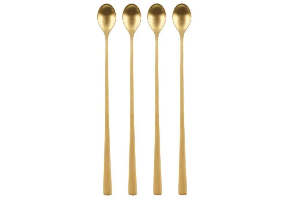 MAKU Дълги лъжички 4 бр. - златно PVD покритие