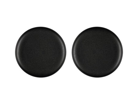 MAKU Основна чиния Robuste 2 бр. Ø 21 см. - черен мат с повърхност стил чугун