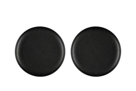 MAKU Основна чиния Robuste 2 бр. Ø 21 см. - черен мат с повърхност стил чугун