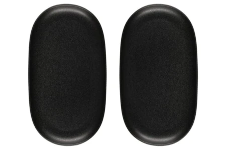 MAKU Овална чиния Robuste 2 бр. 31х17 см. - черен мат с повърхност стил чугун